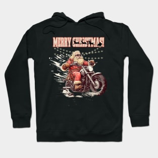Santa Celebrate Christmas With Motorcycle Hoodie